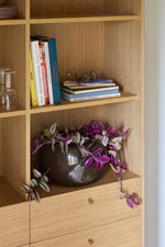 Blumentopf MARU blau/braun