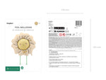 Folienballon BLUME hellbeige