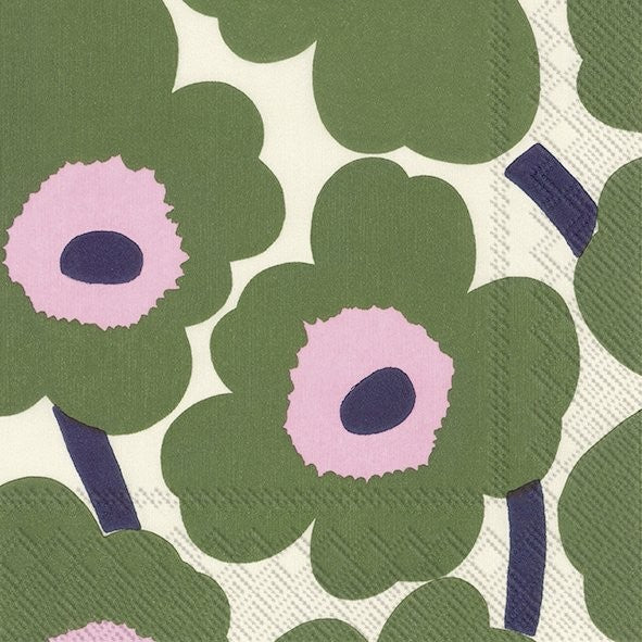 Servietten UNIKKO dark green 33x33cm