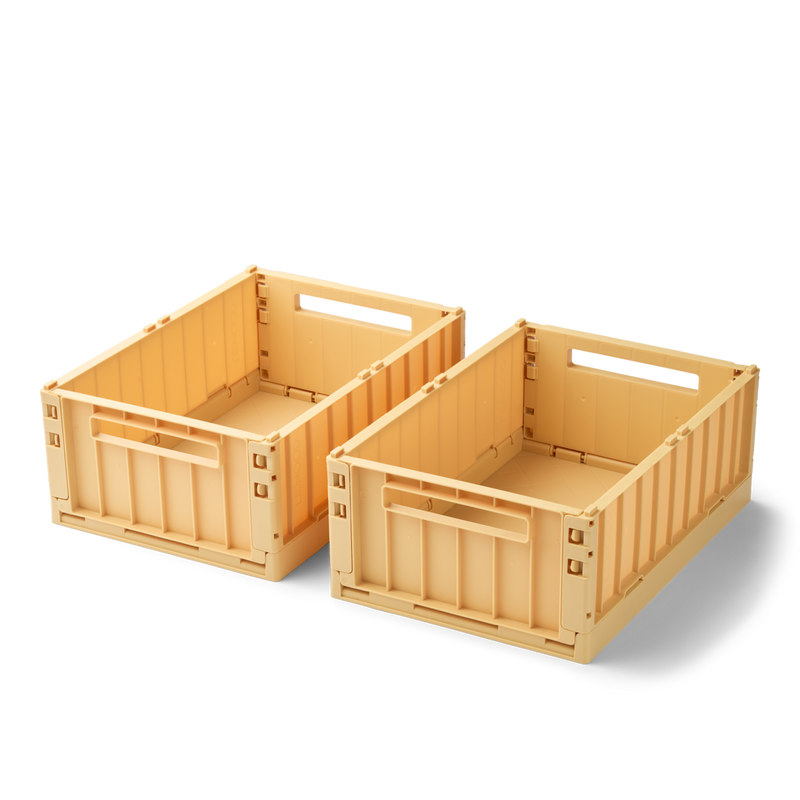 Klappbox "Weston" medium 2er Pkg Lemon Yellow
