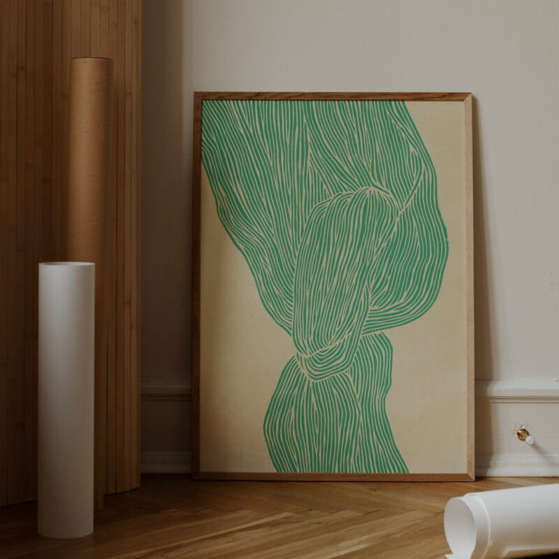 Poster THE LINE - GREEN A4