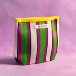 Kulturtasche Gelb/ Rosa/ Grün