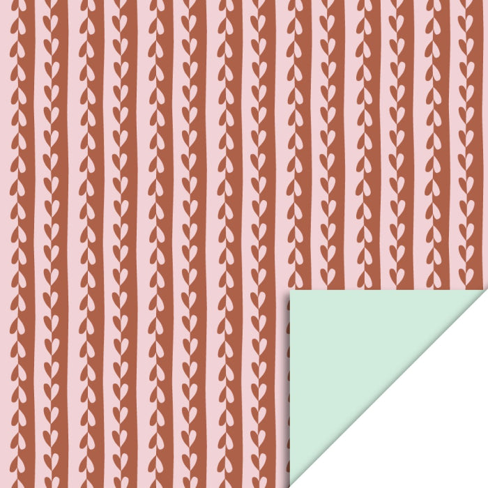 Geschenkpapier Hearts Mini - Pastel Mint