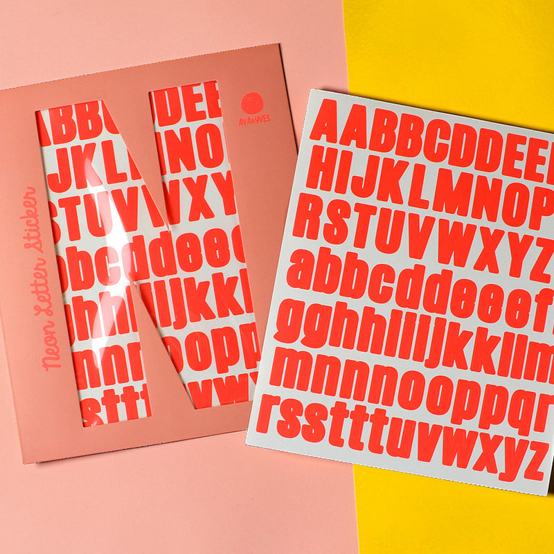 Neon Letter Sticker