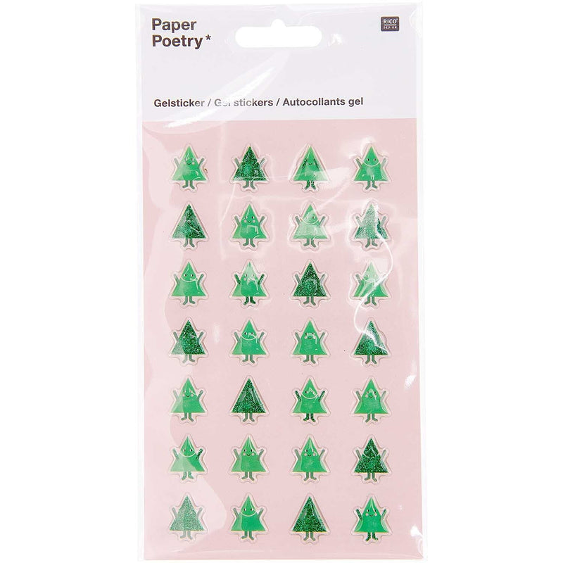 Sticker 3D Merry Christmas Tannen