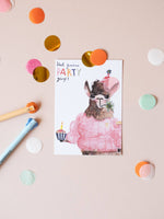 Postkarte - hat jemand Party gesagt