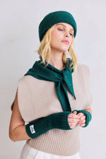 Fingerlose Handschuhe - Merino - Farn