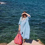 Tasche Elisa - Orchidee/Tomate gestreift