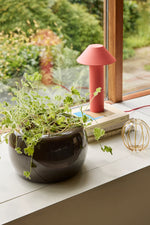 Blumentopf MARU blau/braun