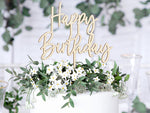 Happy Birthday CAKE TOPPER Holz