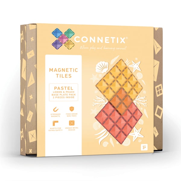 2 pc Base Plate Lemon & Peach Pack EU | Connetix