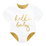Servietten HELLO BABY weiß