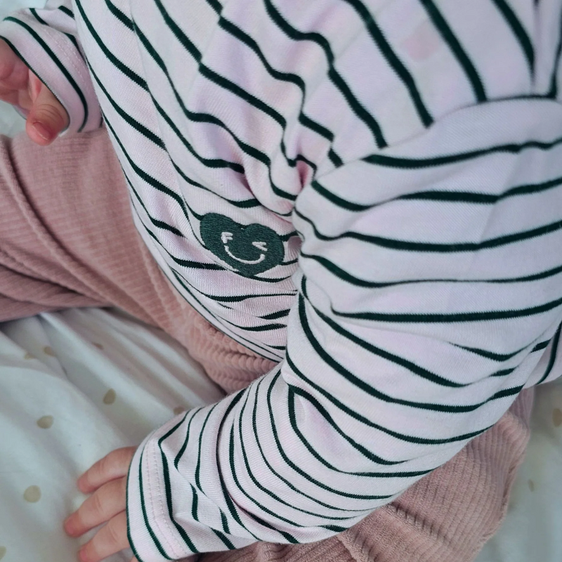 Langarm-Shirt STRIPED Baby - rosa
