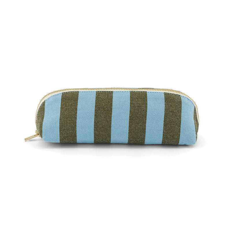 SCHÜTTELPENAL Oliv/Blau geschreift