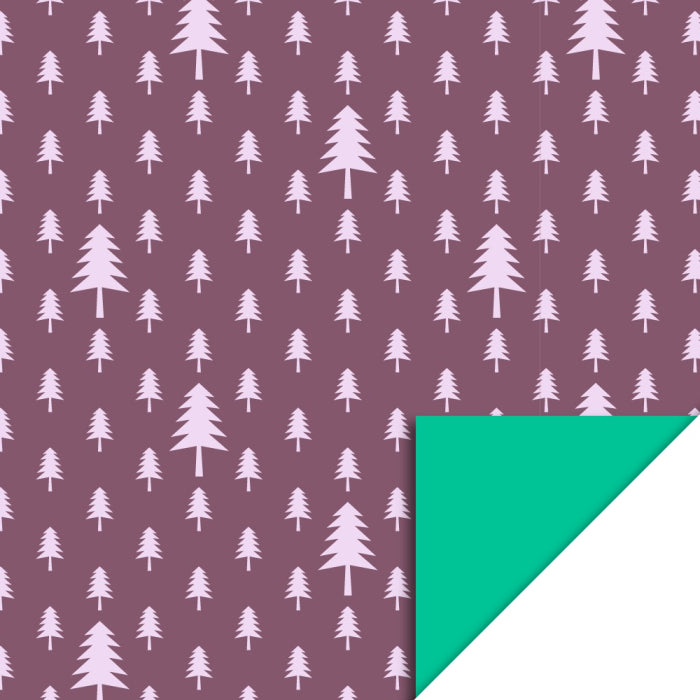 Geschenkpapier X-mas - Tree Beet Red Pink