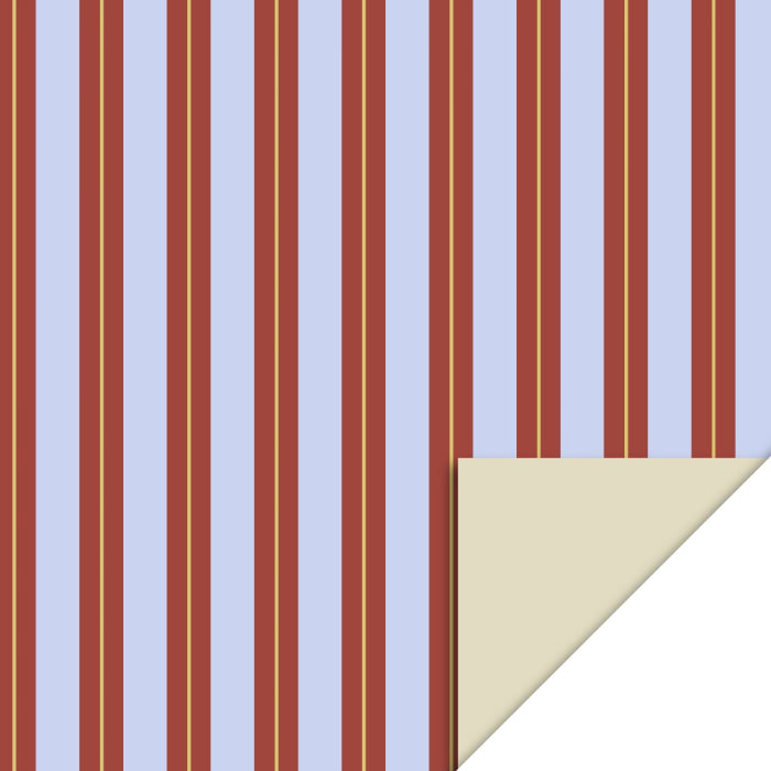 Geschenkpapier Stripe Chalk Blue - Biscuit