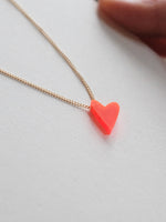 Necklace Heart Fluo Red | Turina Edition